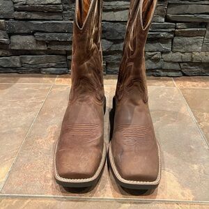 Justin Boots Dark Brown Western Cowboy Boots